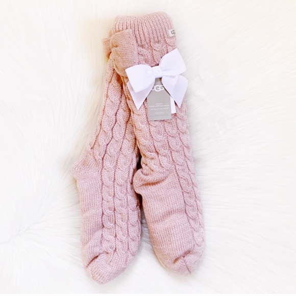 UGG glittering fleece cozy socs with Bow - Picture 3 of 5